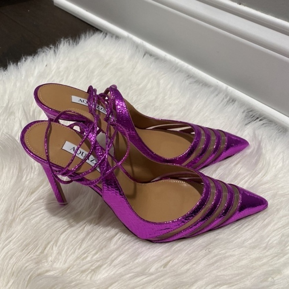New Aquazzura Unfaithful ankle tie pump size 38.5EU - Picture 11 of 15